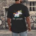 Ew People Unicorn Lover Introvert Rainbow Unicorn Men's Back Print T-Shirt Ew People Unicorn Lover Introvert Rainbow Unicorn Men's Back Print T-Shirt