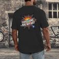 Explosions Are My Art Comic Book Boom Men's Back Print T-Shirt Explosions Are My Art Comic Book Boom Men's Back Print T-Shirt