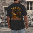 F CAW F Crow I'm Reading Book Lover Fall Men's Back Print T-Shirt