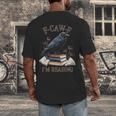 F-CAW-F Crow Book Lover Reader Gothic Humor Men's Back Print T-Shirt F-CAW-F Crow Book Lover Reader Gothic Humor Men's Back Print T-Shirt
