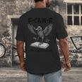 F-Caw-F Crow Book Lovers Vintage Bookish Bird Men's Back Print T-Shirt F-Caw-F Crow Book Lovers Vintage Bookish Bird Men's Back Print T-Shirt