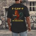 F-CAW-F I'm Reading Chicken Book Lover Introvert Meme Men's Back Print T-Shirt F-CAW-F I'm Reading Chicken Book Lover Introvert Meme Men's Back Print T-Shirt