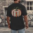 Fall Book Pumpkin Halloween Teacher Librarian Thanksgiving Men's Back Print T-Shirt Fall Book Pumpkin Halloween Teacher Librarian Thanksgiving Men's Back Print T-Shirt
