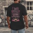 I Fall For The Characters WCrowns Fantasy Book Lover Tee Men's Back Print T-Shirt I Fall For The Characters WCrowns Fantasy Book Lover Tee Men's Back Print T-Shirt