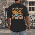 Fall In Love With Reading Thanksgiving Pumpkin Book Lover Men's Back Print T-Shirt Fall In Love With Reading Thanksgiving Pumpkin Book Lover Men's Back Print T-Shirt