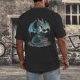 Fantasy Dragon Reading Magical Book Lover Halloween Vibes Men's Back Print T-Shirt