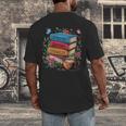 Fantasy Drama Tragedy Books Subtle Reader Librarian Flower Men's Back Print T-Shirt Fantasy Drama Tragedy Books Subtle Reader Librarian Flower Men's Back Print T-Shirt