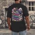 Fantasy Drama Tragedy Cute Cat Book Lover Readers Librarians Men's Back Print T-Shirt
