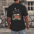 Fantasy Drama Tragedy Reading Lover Book Cat Humor Men's Back Print T-Shirt Fantasy Drama Tragedy Reading Lover Book Cat Humor Men's Back Print T-Shirt