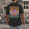 Fantasy Reader Society Reading Book Retro Bookworm Reader Men's Back Print T-Shirt
