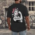 Female Librarian Rosie Riveter Book Guardian Woman Men's Back Print T-Shirt