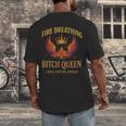 Fire Breathing Bitch Queen I Will Not Be Afraid Fantasy Book Men's Back Print T-Shirt