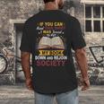 I Was Forced To Put My Book Down And Rejoin Society Book Men's Back Print T-Shirt I Was Forced To Put My Book Down And Rejoin Society Book Men's Back Print T-Shirt