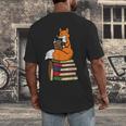 Fox Books Read Reading Librarian America Men Women Kids Men's Back Print T-Shirt Fox Books Read Reading Librarian America Men Women Kids Men's Back Print T-Shirt