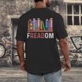 Freadom Anti Ban Books Freedom To Read Book Lover Reading Men's Back Print T-Shirt
