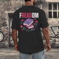 Freadom Anti Ban Books Freedom To Read Book Reading Men's Back Print T-Shirt