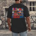 Freadom To Read Book Lover Reading Freedom Men's Back Print T-Shirt