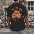 Fully Booked For Fall Books Pumpkin Autumn Thanksgiving Men's Back Print T-Shirt Fully Booked For Fall Books Pumpkin Autumn Thanksgiving Men's Back Print T-Shirt