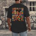 Geometric History Educated Women Reading Book Melanin Men's Back Print T-Shirt Geometric History Educated Women Reading Book Melanin Men's Back Print T-Shirt