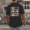 Ghost Christmas Reading Book Lover Library Christmas Teacher Men's Back Print T-Shirt