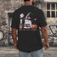Ghost Reading Book Coquette Bow Halloween Girl Toddler Kid Men's Back Print T-Shirt Ghost Reading Book Coquette Bow Halloween Girl Toddler Kid Men's Back Print T-Shirt