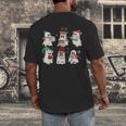 Ghost Santa Elf Squad Read Books Bookish Librarian Christmas Men's Back Print T-Shirt Ghost Santa Elf Squad Read Books Bookish Librarian Christmas Men's Back Print T-Shirt