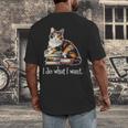 Girls Books I Do What I Want Calico Cat Lover Men's Back Print T-Shirt Girls Books I Do What I Want Calico Cat Lover Men's Back Print T-Shirt