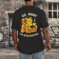 Go Away I'm Introverting Cat Coffee Headphones Men's Back Print T-Shirt