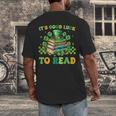 Goods Luck Read Librarian Book Patrick Days Shamrock Clover Men's Back Print T-Shirt Goods Luck Read Librarian Book Patrick Days Shamrock Clover Men's Back Print T-Shirt
