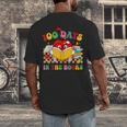 Groovy 100 Days In The Books Reading 100th Day Of School Men's Back Print T-Shirt Groovy 100 Days In The Books Reading 100th Day Of School Men's Back Print T-Shirt