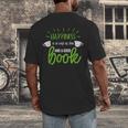 Happiness Is a Cup Of Tea And a Good Book Men's Back Print T-Shirt