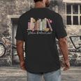 Harm Reduction Floral Book Overdose Awareness Nurse Men's Back Print T-Shirt