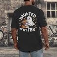 Haunted By My TBR Cute Ghost Book Reading Teacher Halloween Men's Back Print T-Shirt