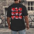 Heart Reading Books Valentine Teacher Boys Girls Book Lover Men's Back Print T-Shirt
