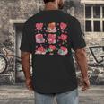 Hearts Reading Book Lovers All Booked For Valentine Men's Back Print T-Shirt