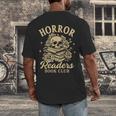 Horror Reading Spooky Vibes Bookish Horror Readers Book Club Men's Back Print T-Shirt