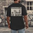 Hot Pin Up Girl Comic Book Vintage Reading Is Sexy Men's Back Print T-Shirt