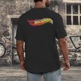 Hot Wheels Comic Book Fire Logo Men's Back Print T-Shirt