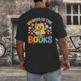 HUGvyn Preppy 100 Days In The Books Teacher Reading Coffee Men's Back Print T-Shirt HUGvyn Preppy 100 Days In The Books Teacher Reading Coffee Men's Back Print T-Shirt