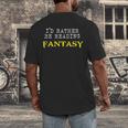 I'd Rather Be Reading Fantasy Epic Magic Book Lover Geek Men's Back Print T-Shirt