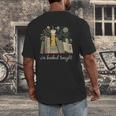 I'm Booked Tonight Floral Books Cozy Reading Graphic Men's Back Print T-Shirt I'm Booked Tonight Floral Books Cozy Reading Graphic Men's Back Print T-Shirt