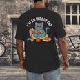 I'm An Indoor Cat Introvert Pizza Popcorn Book Gamer Cat Men's Back Print T-Shirt