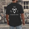 I'm Not a Mundane- Mortal Instruments Fantasy Book Lover Men's Back Print T-Shirt
