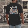 I'm OK Books Pile Books Stack Bibliophile Bookisk Men's Back Print T-Shirt I'm OK Books Pile Books Stack Bibliophile Bookisk Men's Back Print T-Shirt