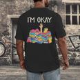 I'm Okay Book Reader Book Nerd Book Reading Lover Men's Back Print T-Shirt