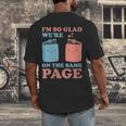 I'm So Glad We'Re On The Same Page Book Lover Writer Men's Back Print T-Shirt