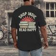 Independent Bookstore Fans Shop Local Literary Community Men's Back Print T-Shirt Independent Bookstore Fans Shop Local Literary Community Men's Back Print T-Shirt