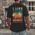 Introvert Fox Animal Lover Saying Loner Antisocial Men's Back Print T-Shirt