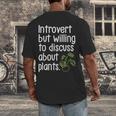 Introvert Humorous Plant Lover Gardening Men's Back Print T-Shirt Introvert Humorous Plant Lover Gardening Men's Back Print T-Shirt