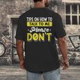 Introvert Tips On How To Talk To Me Please Don't Antisocial Men's Back Print T-Shirt